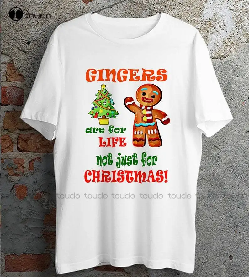 

Рождественская футболка Gingers Are For Life, Рождественская футболка с Сантой, идеальный подарок на Рождество, футболка с цифровой печатью, строительный подарок
