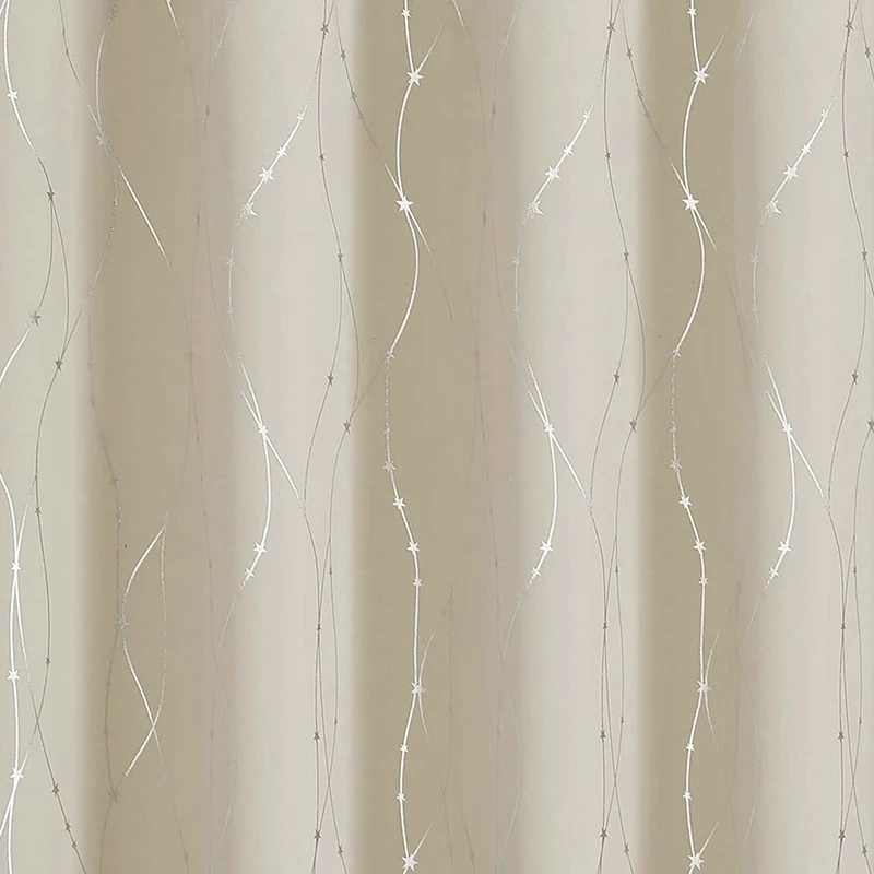 

MUJIN плотные шторы из полиэстера с принтом волн и звезд