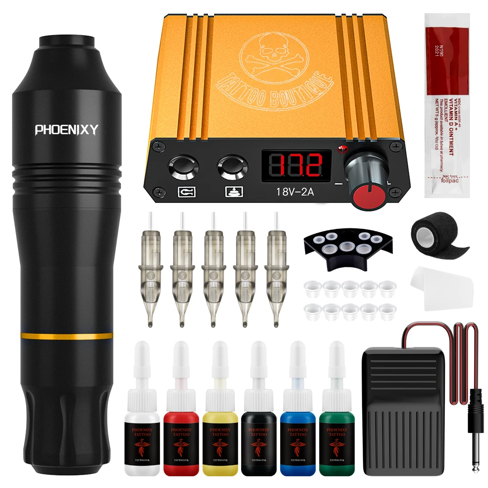 Набор для маникюра татуировки начинающих вращающаяся ручка с источником питания