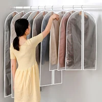 60x80cm120cm clothes dust cover household transparent dustproof coat gowns suit cover waterproof hanging clothes storage bag