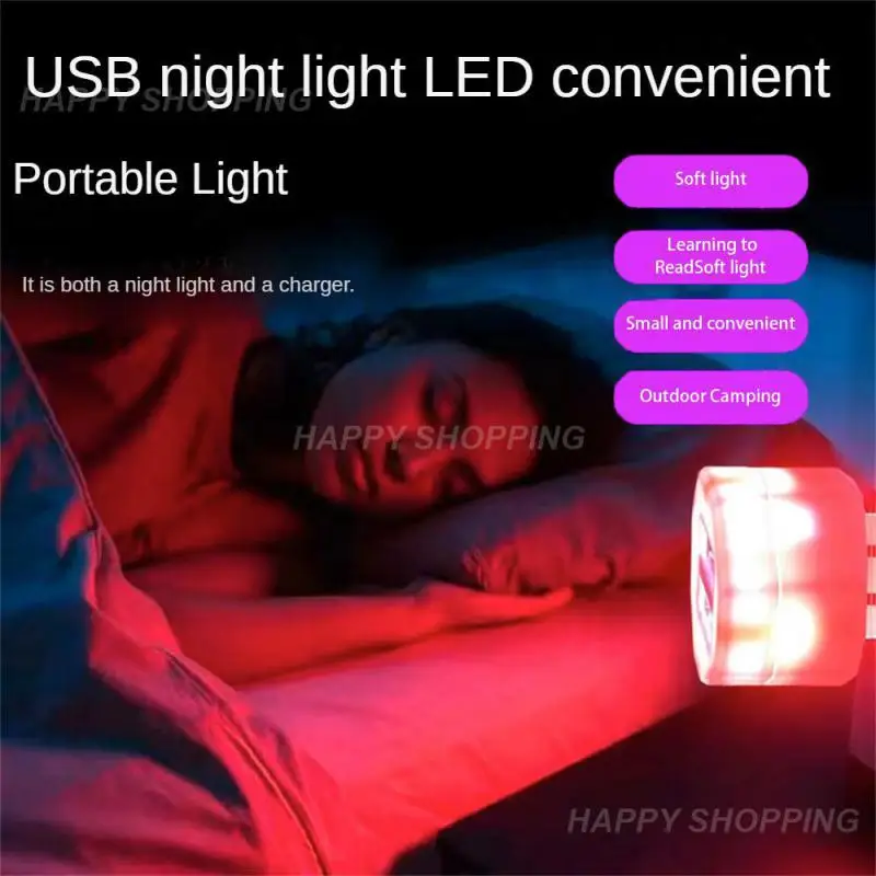 

Night Light Ambient Light Mini Portable Interior Decoration Energy-saving Lighting Lamps Bedside Lamps Charger Eye Protection