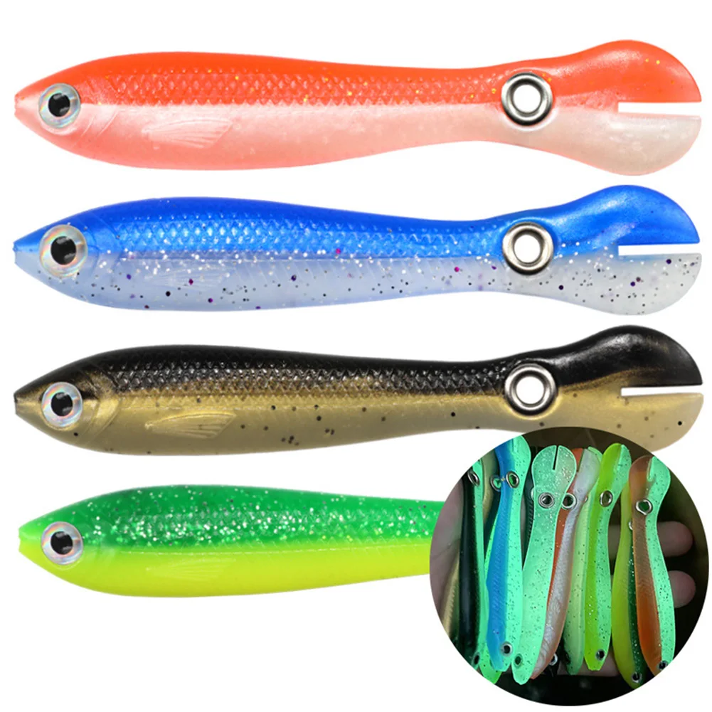 

4/8pcs Soft Fishing Bait 10cm 6g Wobble Tail Lure Silicone Small Loach Bait Artificial Baits For Bass Pike Fishing