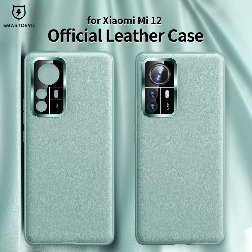 SmartDevil Original Leather Phone Case for Xiaomi Mi 12 Pro 12X 12S 11 Ultra Camera Protection Lens Protect Back Cover Airbag