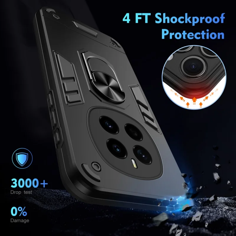 Противоударный бронированный магнитный автомобильный держатель с кольцом чехлы