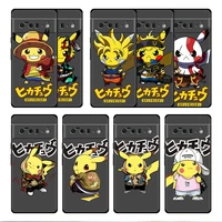 case funda for pixel 5a 3 4 xl 5g 5 6 pro 4a 3xl pixel4 4g 6pro thin coque tpu celular pokemon pikachu cartoon