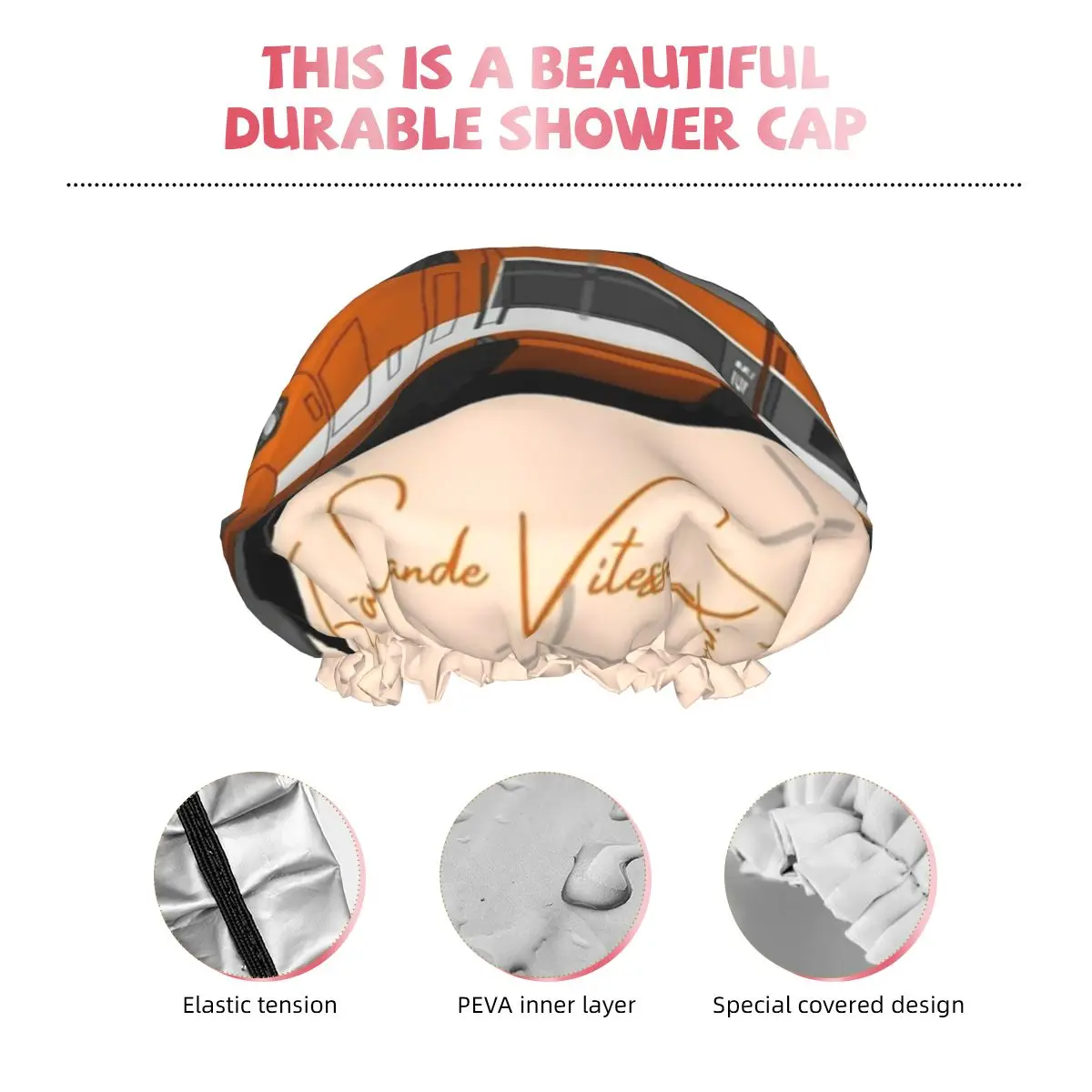 Сдвоенная Водонепроницаемая мягкая душевая шапочка для приготовления пищи с