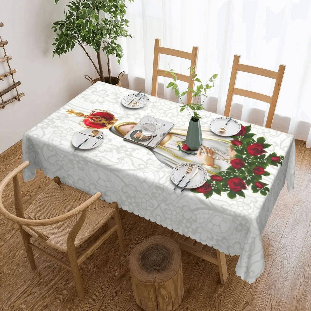 

Скатерть водостойкая прямоугольная «Богородица Фатимы»