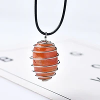natural crystal pendant mineral crystal teaching specimen polished reiki mineral jewelry healing stone formen women jewelry gift