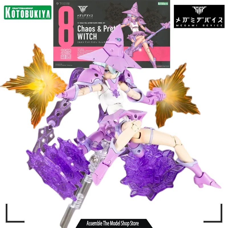 

Kotobukiya Original Model Kit MEGAMI DEVICE CHAOS PRETTY WITCH GIRL Anime Action Figure Assembly Model Toys Gift for Boys