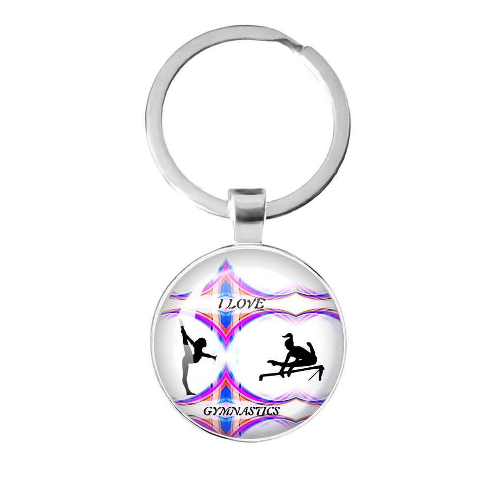 Металлический брелок для художественной гимнастики гимнастика со стеклянной