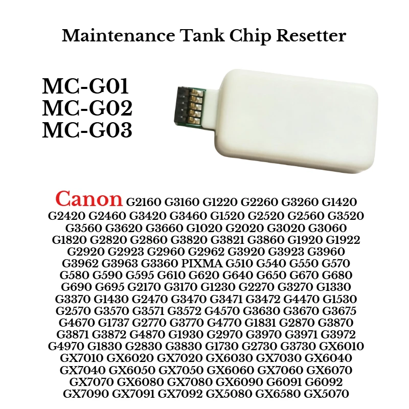 Фото Устройство сброса чипа резервуара для обслуживания для Canon MC-G01 MC-G02 MC-G03 G01 G02 G03 №1