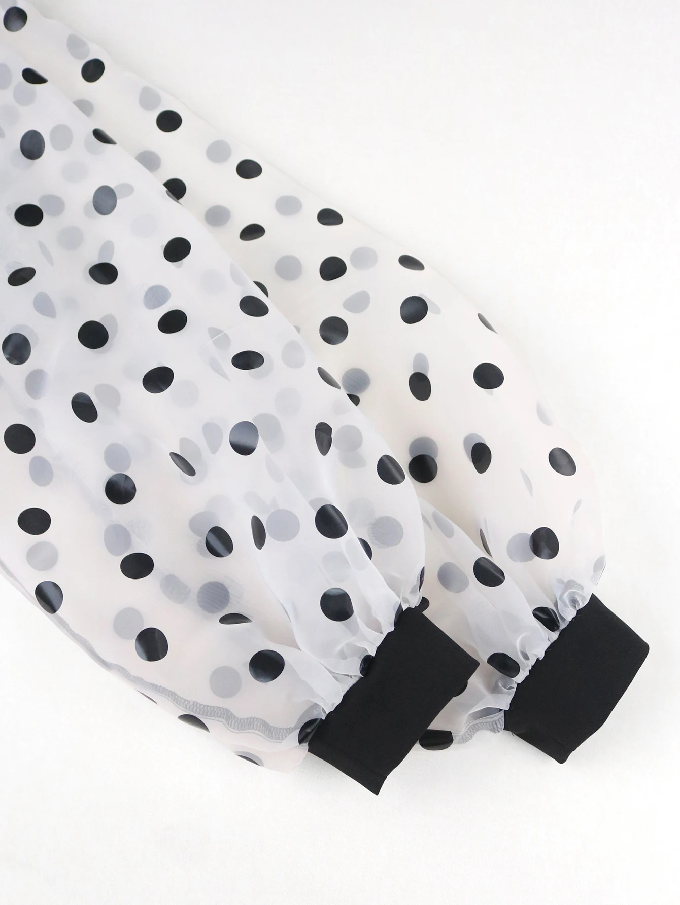 Plus Size Loose Dresses for Women Half High Neck Long Polka Dot Sleeve Casual Office Lady Evening Birthday Party Mini Gowns 4XL