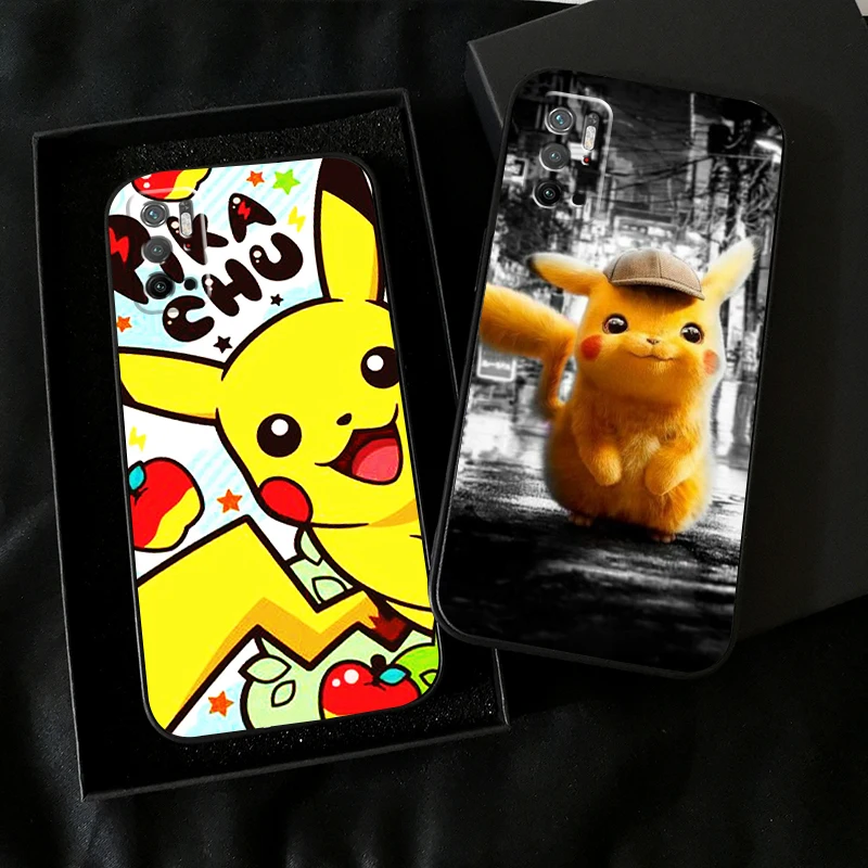 

Cute Pikachu Anime Pokemon For Xiaomi Poco X3 PRO NFC POCO M3 M3 Pro 5G X3 F3 GT Phone Case Funda Back Liquid Silicon Carcasa