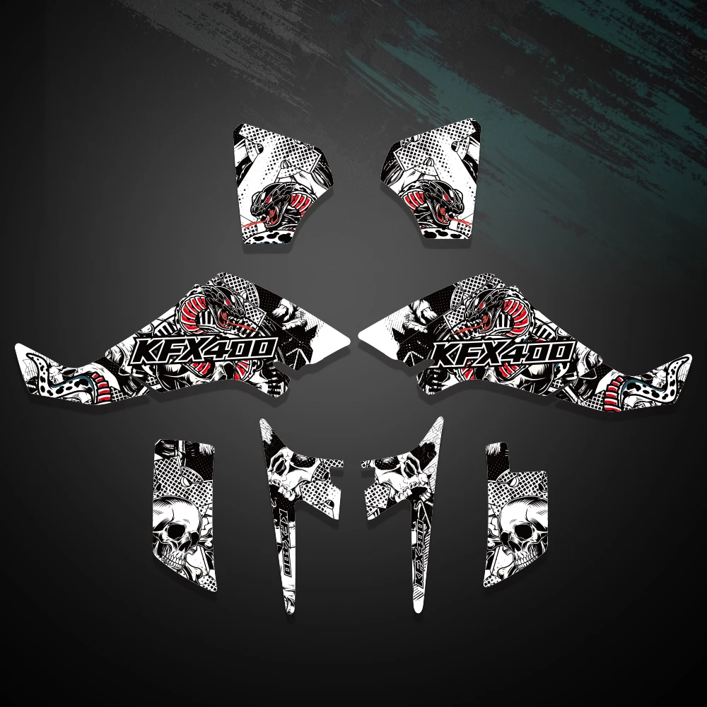 Новый стиль для Kawasaki KFX 2008 2007 2006 2005 2004 2003 полный обтекатель ATV графический фон