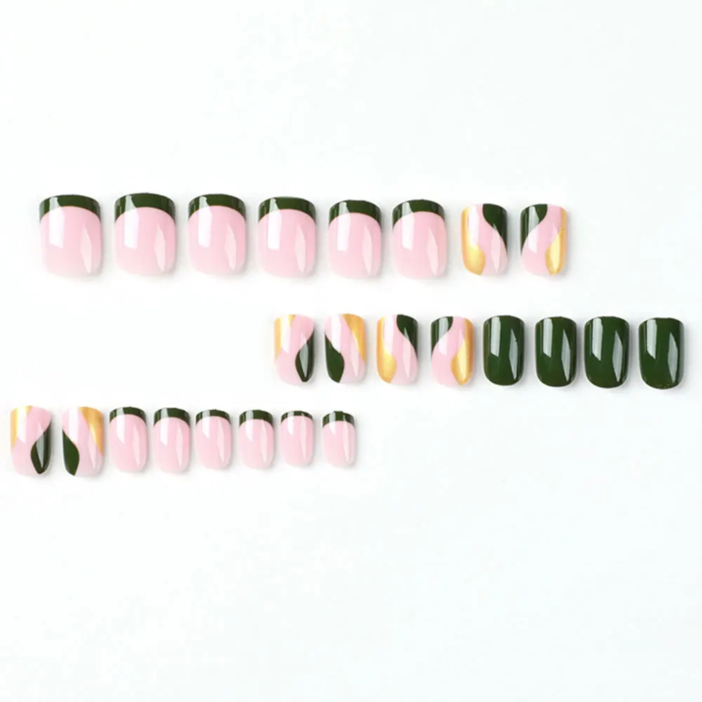 

Накладные ногти во французском стиле, многоразовые и ультратонкие накладные ногти для женщин и девушек, 24 шт.