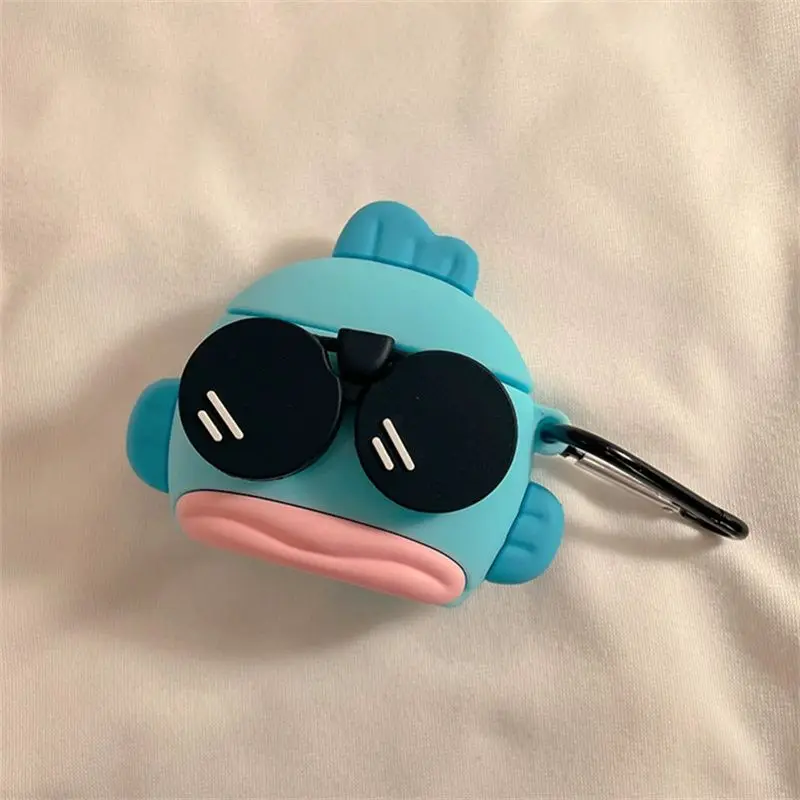 Милый мультяшный силиконовый чехол в виде уродливой рыбки для AirPods Pro 34, защитный чехол для AirPods Pro 2, мягкий противоударный чехол для наушников, подарок (art.: 3920db6562869) - 3920db6562869