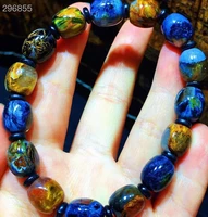 genuine natural blue pietersite rectangle beads bracelet 12 2x10 2mm namibia pietersite women men stretch fashion stone aaaaa