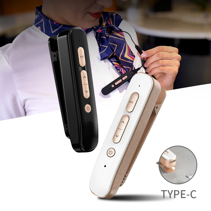 2PCS Mini Walkie Talkie Mini Intercom Mini Interphone Portable Earphone Mini Two Way Radio for Hotel Beauty Salon Restaurant