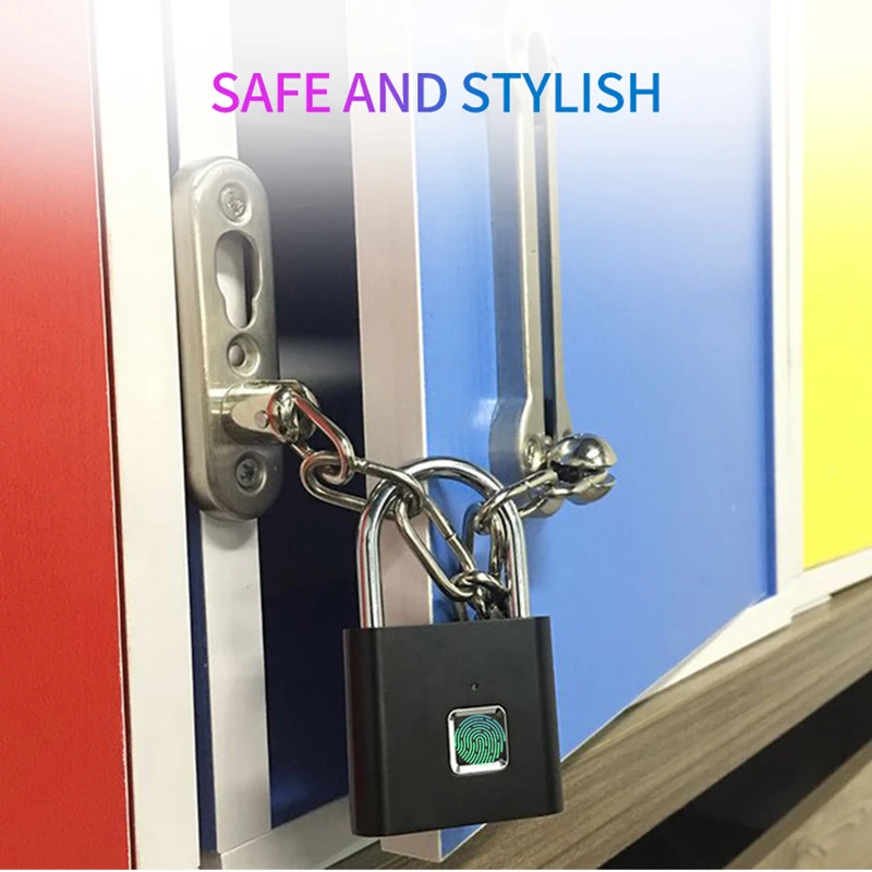 

Smart Fingerprint Lock Keyless Bag Luggage USB Rechargeable Waterproof Zinc Alloy Electric Biometric Door Home Door