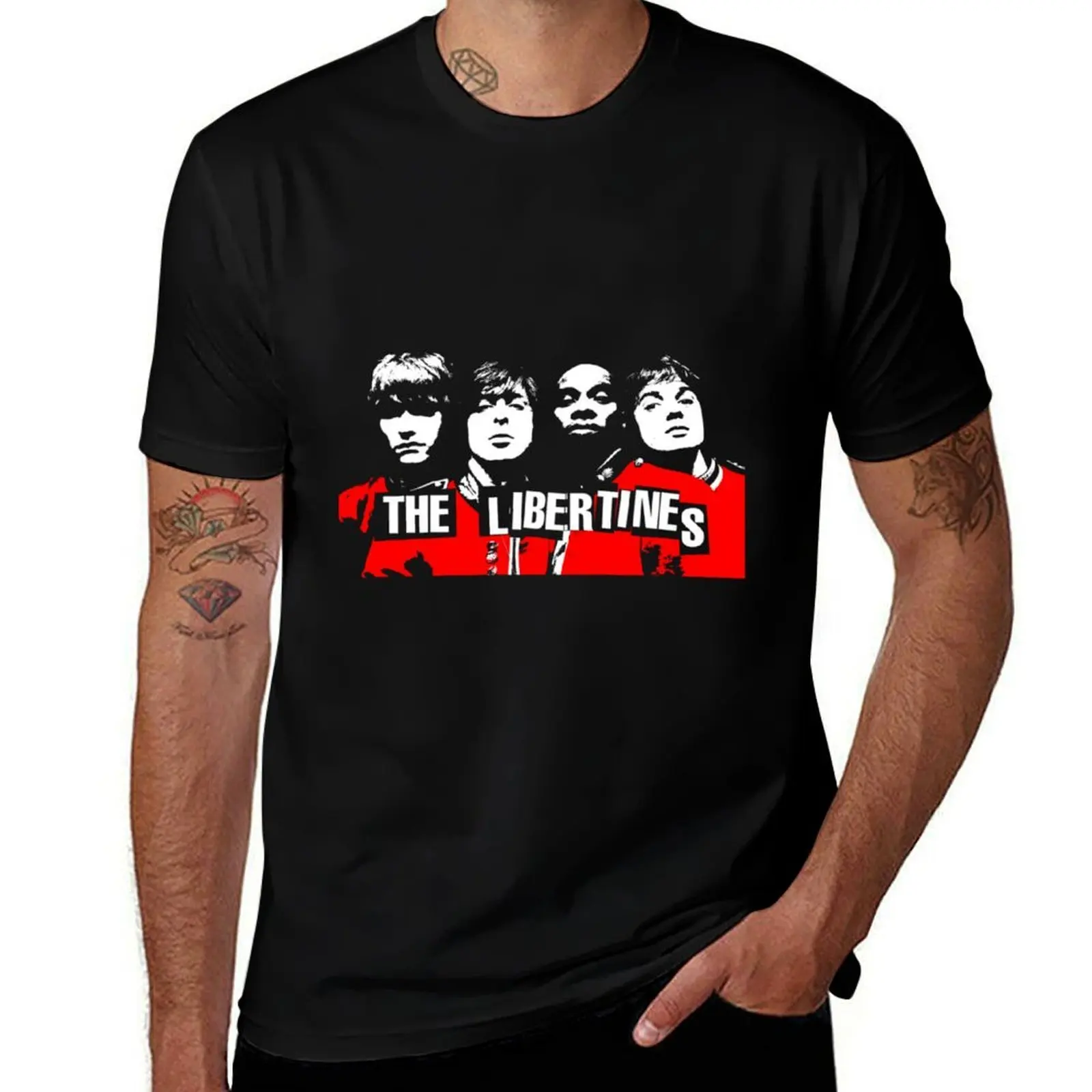 Фото Футболка The Libertines с винтажным принтом и круглым вырезом №1