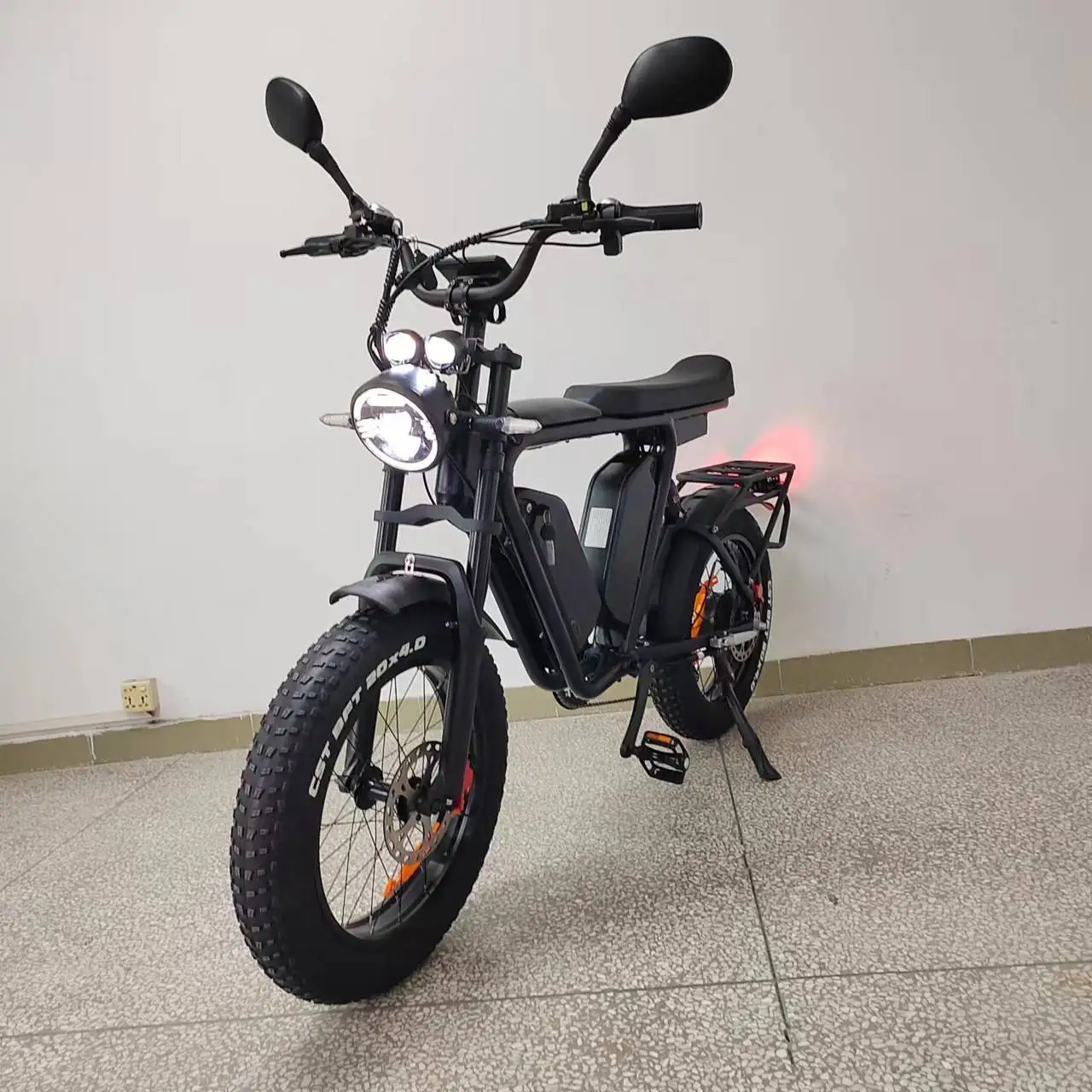 

1000W Motor Bafang 44Ah 52V Dual Battery Samsung Full Suspension Hydraulic Brake Off Road Fat Tire Electric Bike
