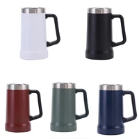 double wall wine water cup handy cup brazil cup 304 stainless steel beer mugs with handle
