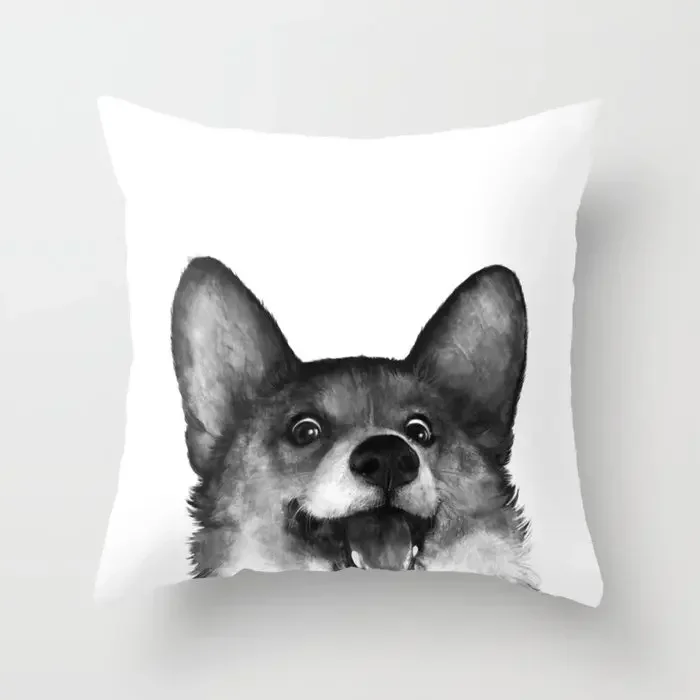 Плюшевый Чехол Для Подушки С Принтом Кошки И Собаки Декоративная Длинная