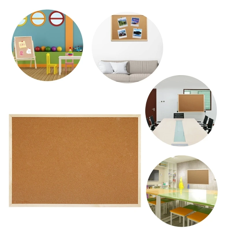 

Dual-Side Wooden Frame Cork Board Decoration Notice Board and Message Board for Home or Office School 30x40cm 40x60cm