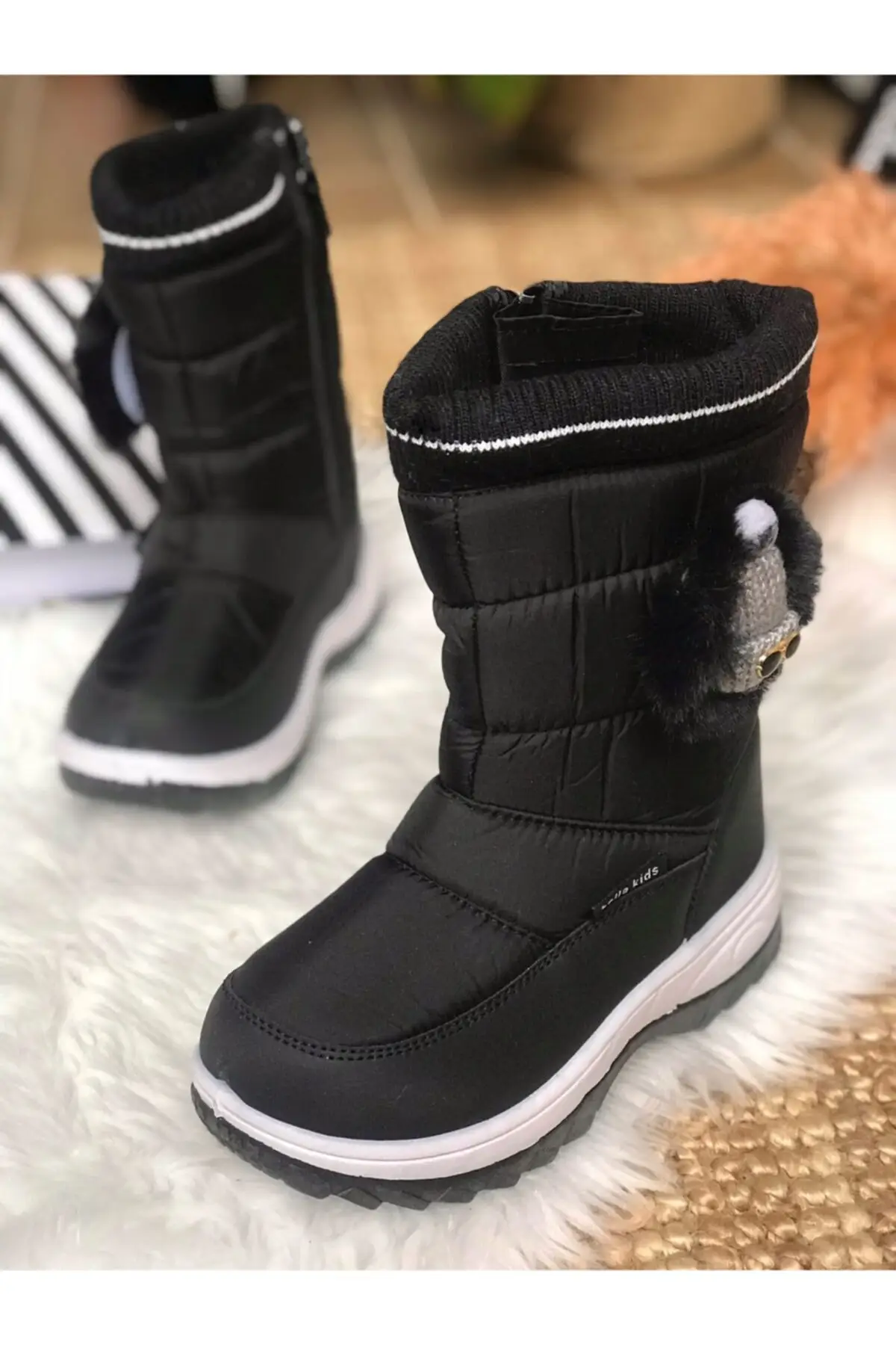 

Ботинки kide S, черные ботинки для мальчиков