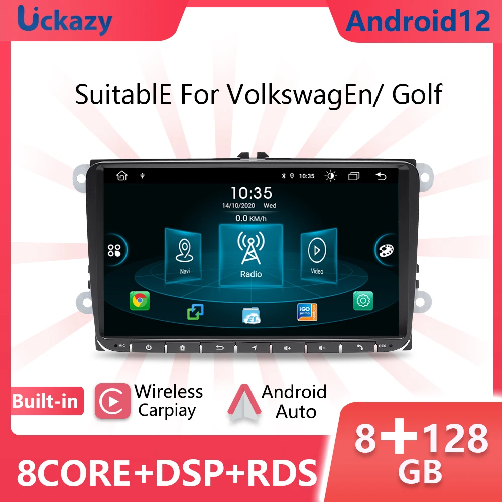 

Автомагнитола 2 Din Android 12 для VW Passat B6 B7 CC T5 Amarok Volksagen Skoda Octavia2 superb 2 Tiguan Seat leon Golf 56 мультимедиа