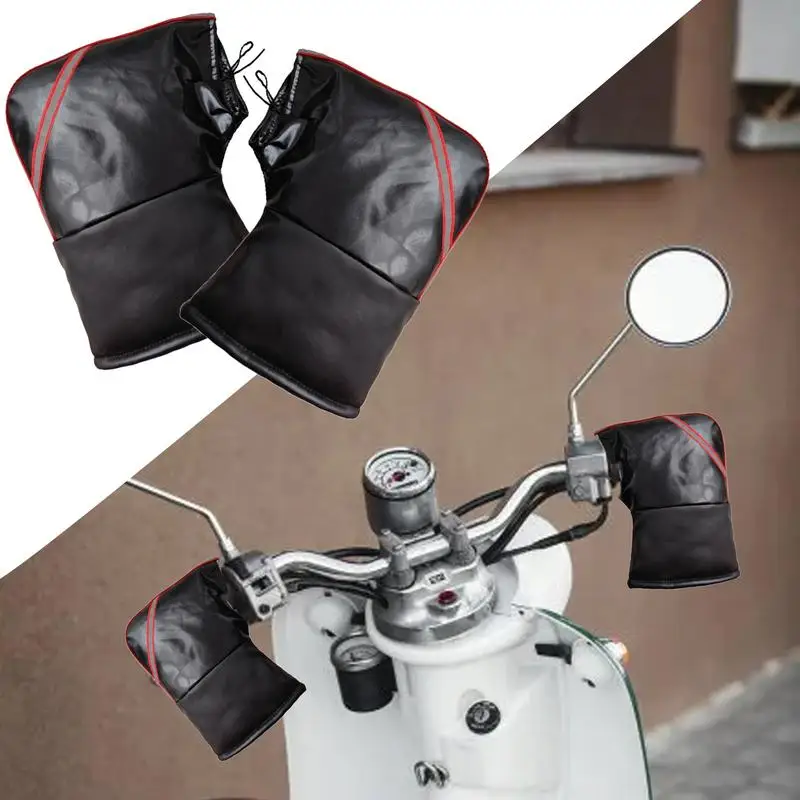 Зимние велосипедные перчатки мотоциклетные на руль водонепроницаемые варежки