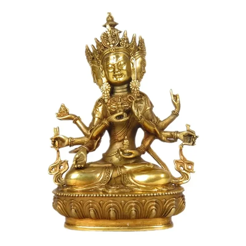 Тантра Тибетский Будда Латунь Усинисха Виримая Медная Статуя Будды Домашней