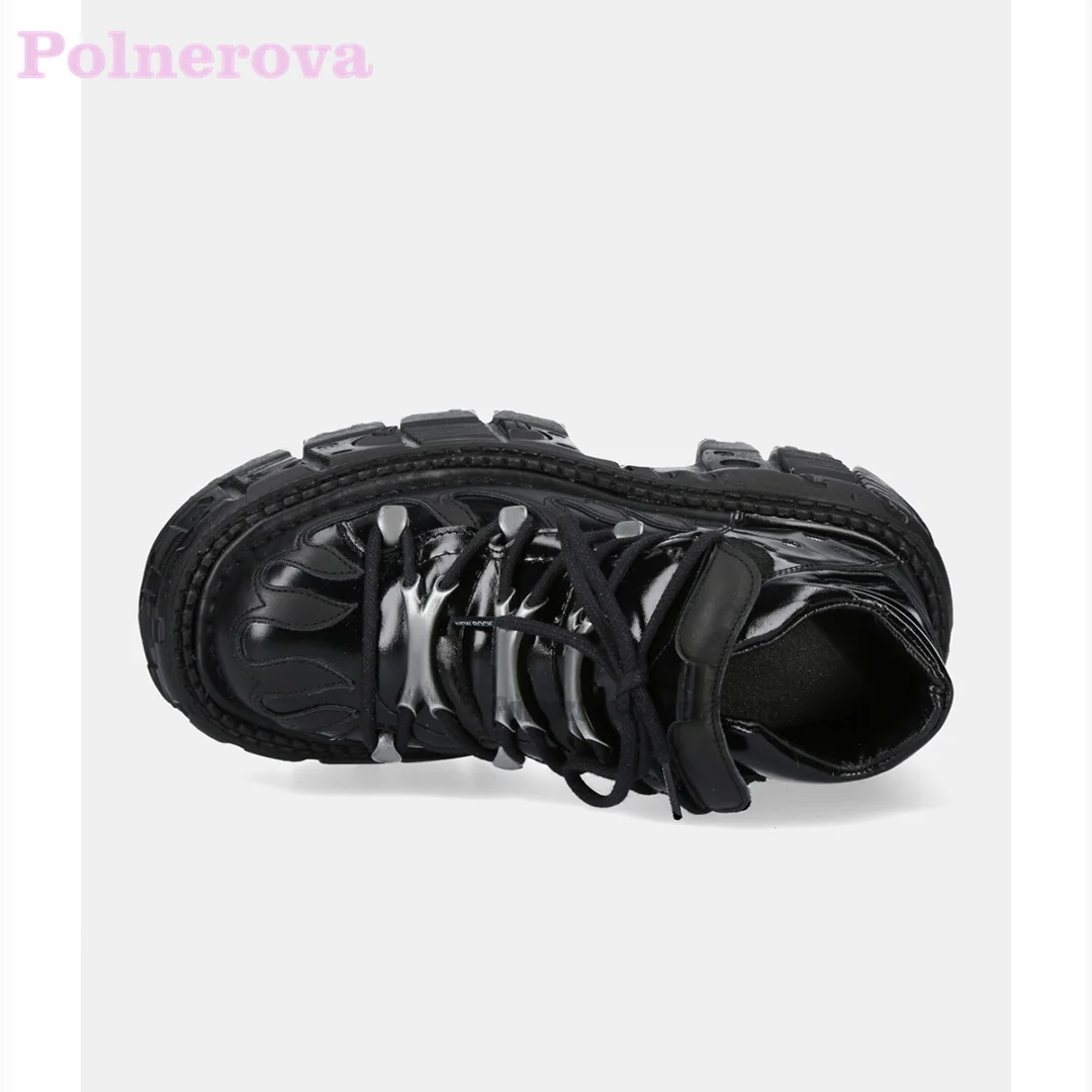 Туфли на платформе с высоким металлическим верхом женские туфли в стиле