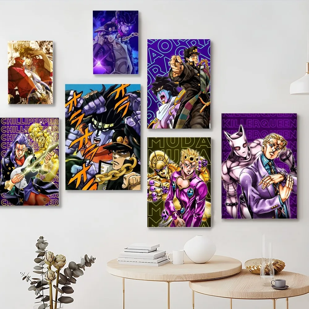 Аниме постеры JOJO с необычными приключениями Джоджо стикеры для кофейни бара