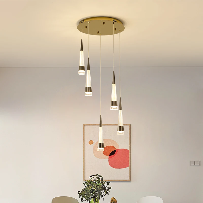 

Restaurant Chandelier Designer Creative Bar Dining Table Study Room Decor Indoor Hanging Ceiling Home Lamp Simple Modern