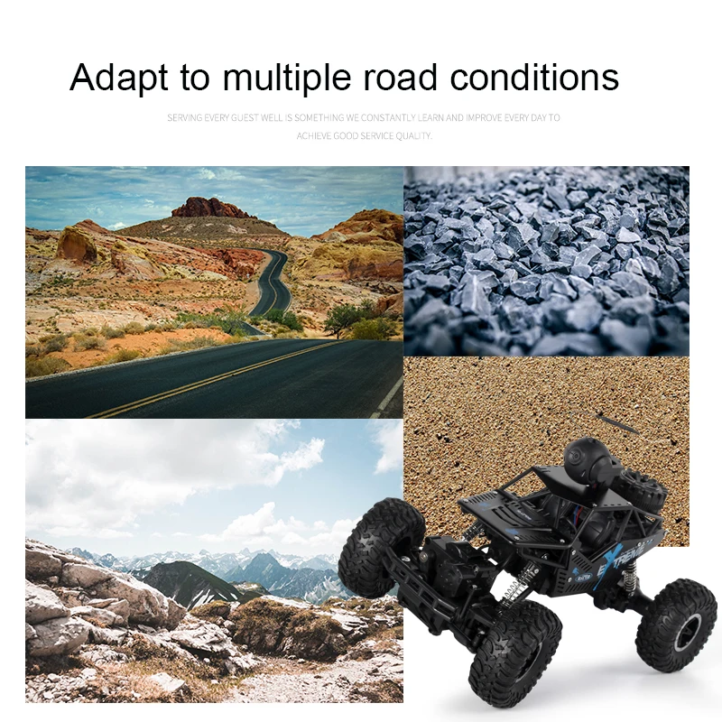 2 Batteries HD Camera 2.4G Radio Control RC Car Toys 1:16 4WD RC Car Updated Version speed Trucks Off-Road Trucks Toys enlarge