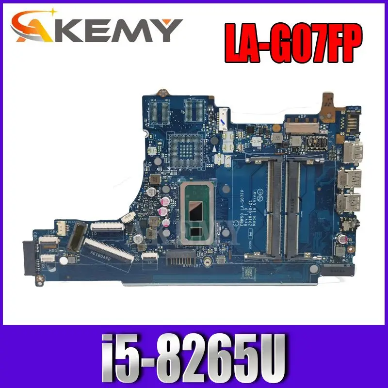 

Akemy L49975-601 L49975-001 EPW50 LA-G07FP Mainboard For HP 250 G7 256 G7 Laptop Motherboard i5-8265U CPU