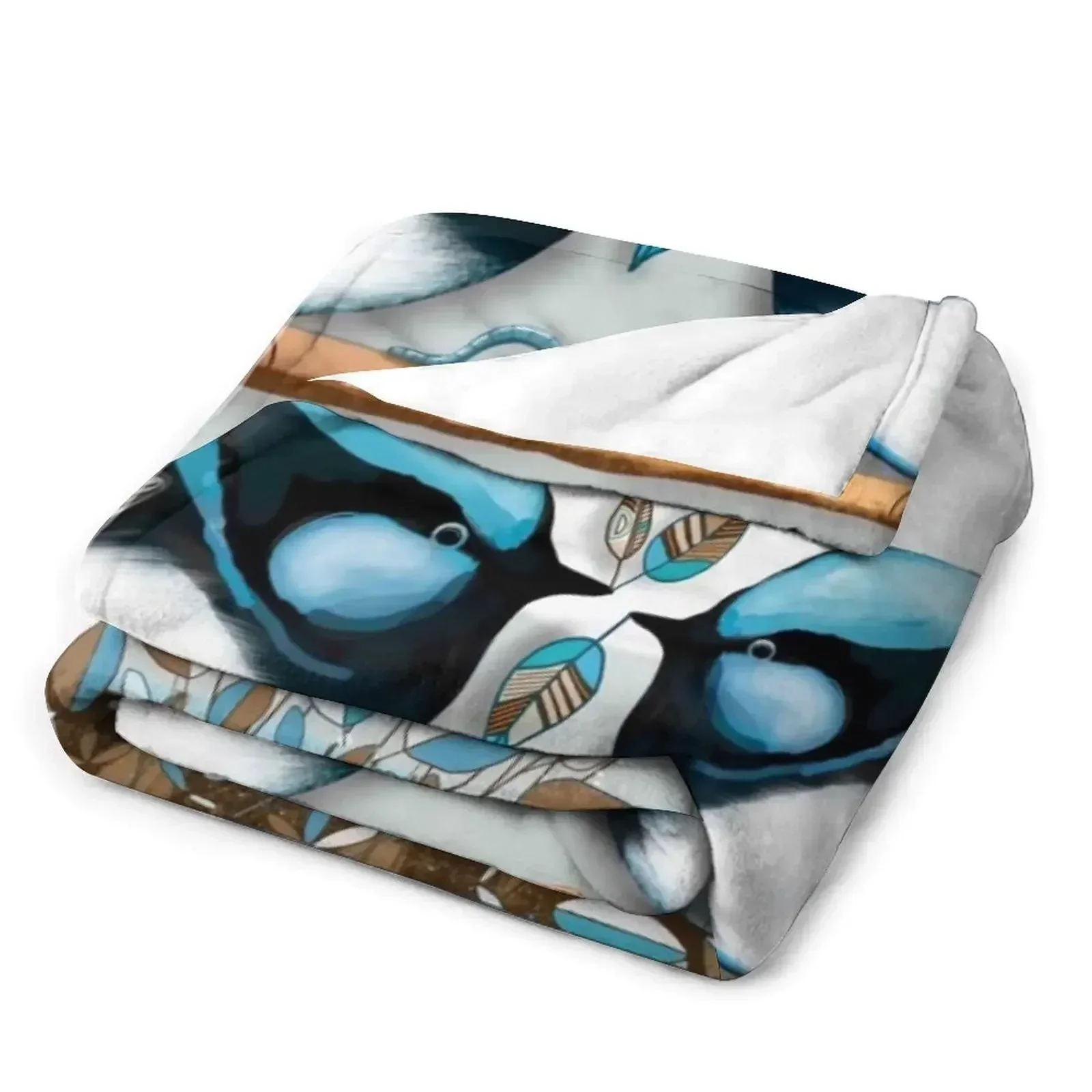 Синее сказочное одеяло для дивана тонкие декоративные одеяла