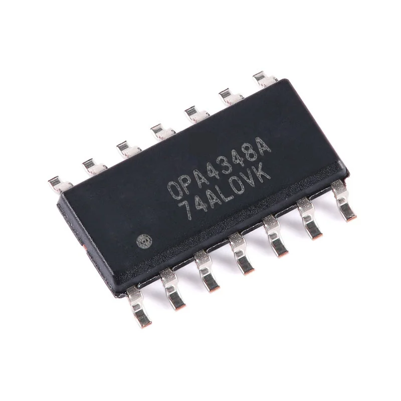 

OPA4348AIDR chip, Quad, 5.5-V, 1-MHz, low quiescent current (45-μA), RRIO operational amplifier