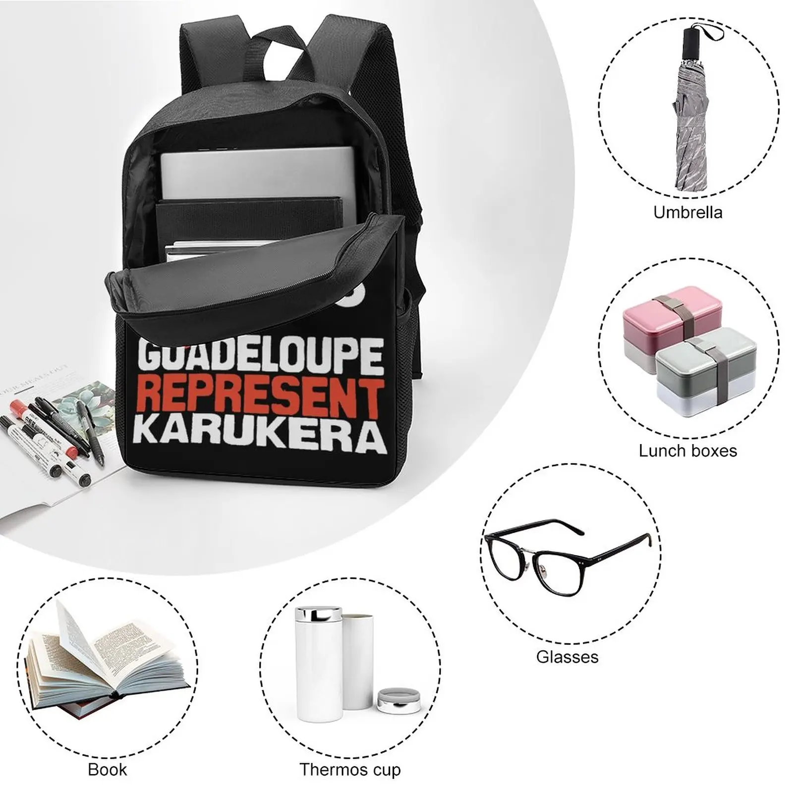

Guadeloupe 1848 Sleeveless Secure Cosy Infantry Pack17 Inch Shoulder Backpack Vintage Summer Camps Novelty