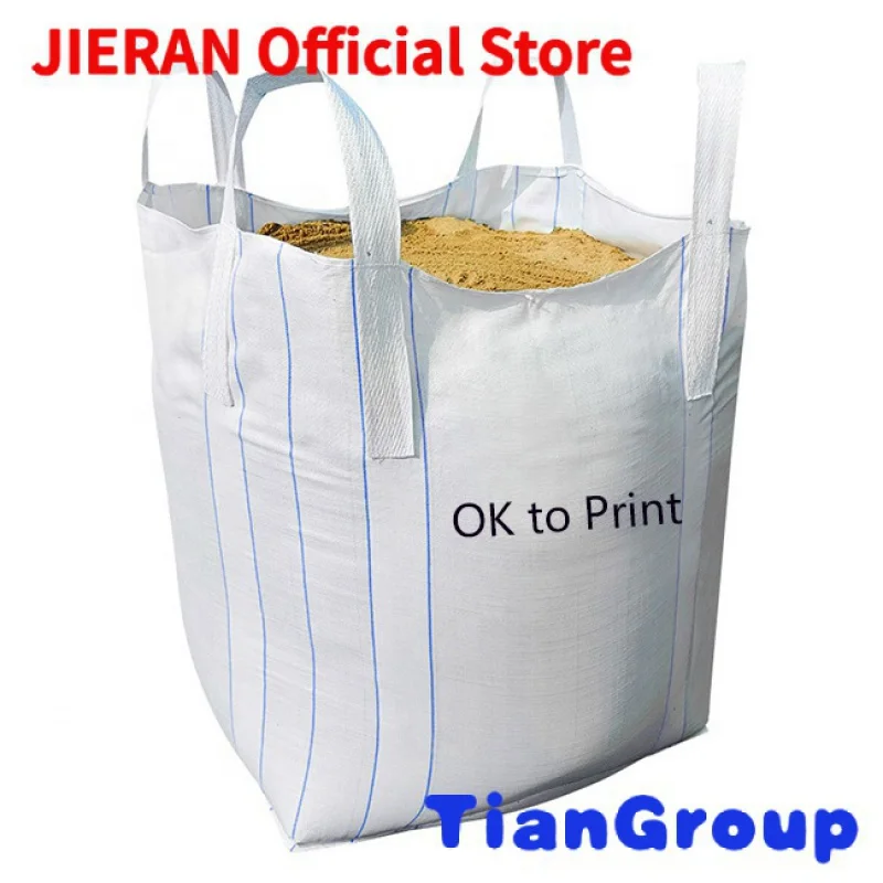 

25kg 50kg 100kg 1000kg large pp woven sand bag 1 ton woven polypropylene super sacks white big 1.5 ton fibc sling jumbo bag