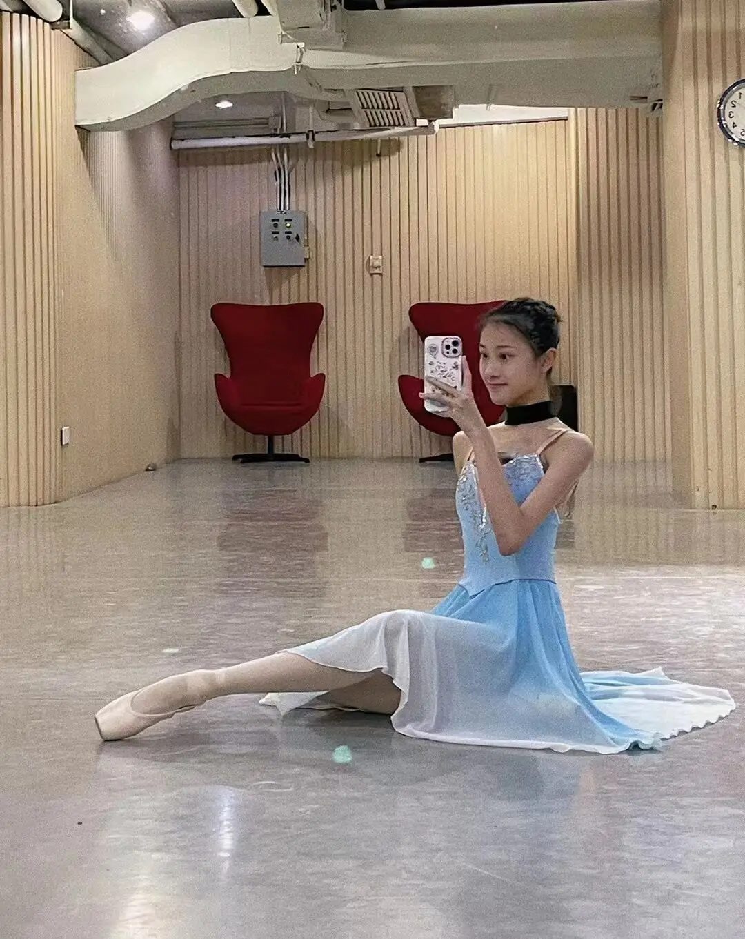 Синее шифоновое балетное платье-пачка на заказ для вариации талисмана