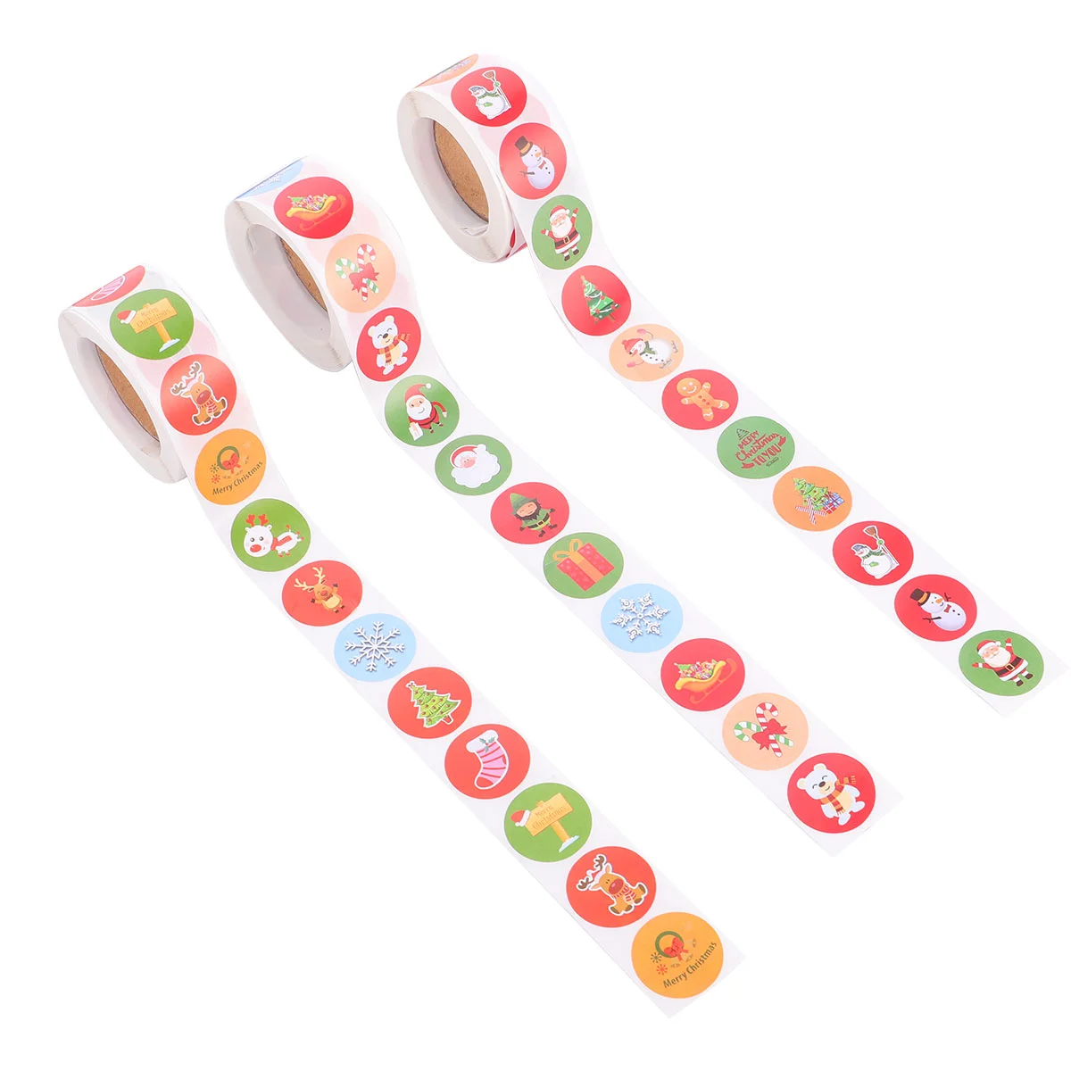 

Christmas Stickers Gift Tagdecals Adhesive Sticker Labels Label Round Tags Envelope Seal Self Present Decoration Packaging