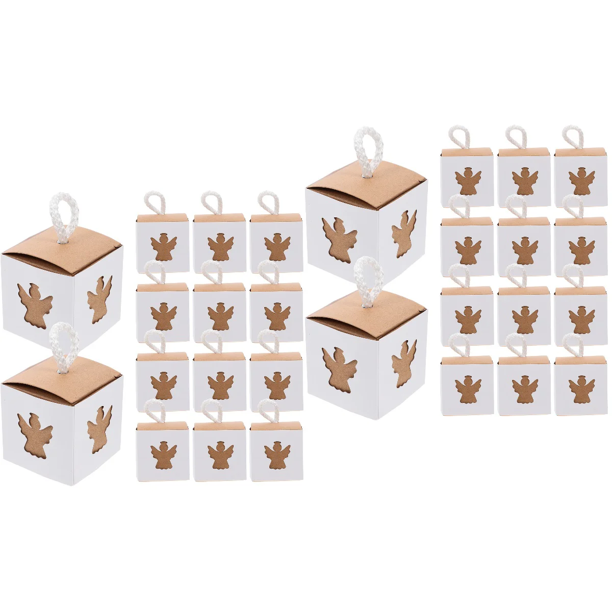 

100 pcs Adorable Wedding Candy Box Party Favors Paper Box Portable Candy Holder