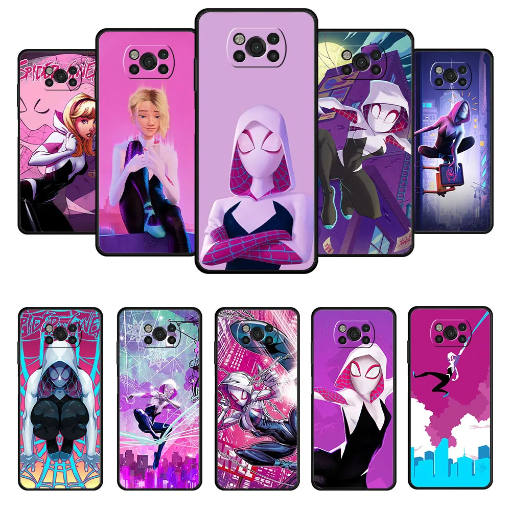 

Marvel Ghost Spider Gwen Purple Shell For Xiaomi POCO X3 X4 NFC M3 M4 Pro F3 F4 GT F1 for Mi 12 11T 10T 9T 11 Note 10 Lite Case