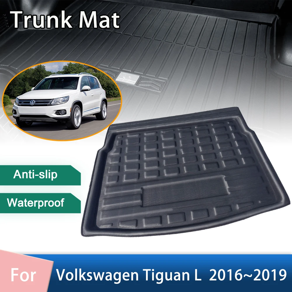 

Car Rear Boot Cargo Pad for Volkswagen VW Tiguan L MK2 2016~2019 Waterproof Protect Trunk Liner Tray Trunk Mats Auto Accessories