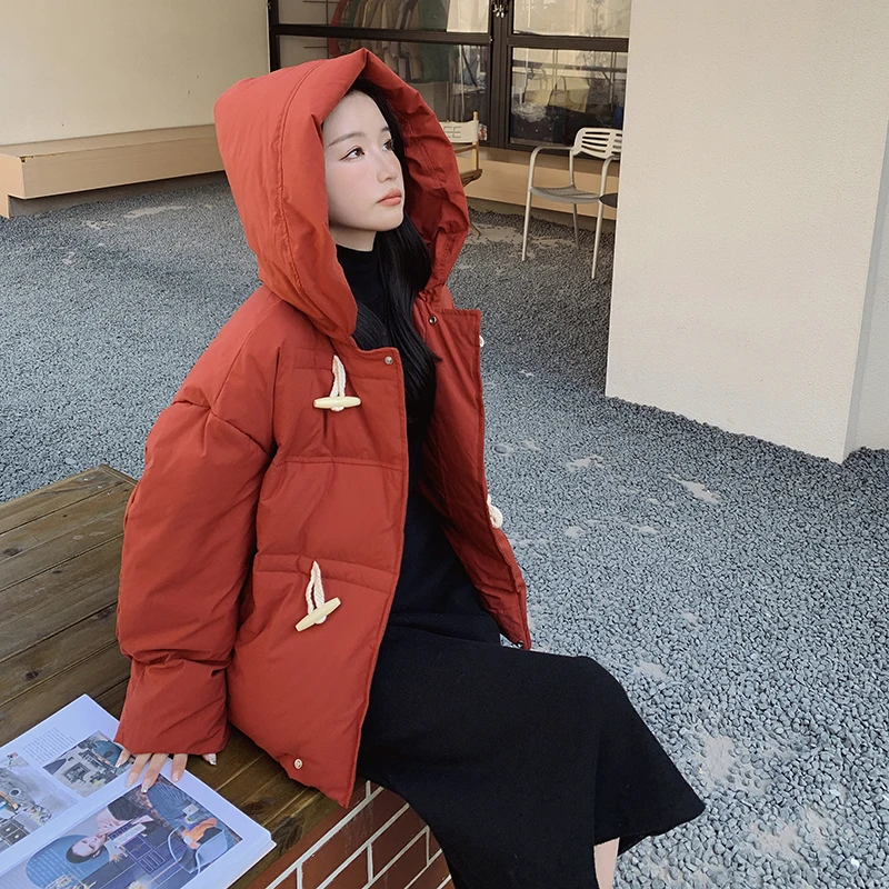 UMI MAO 90 пуховик на белом утином пуху осень-зима корейское издание винно-красный