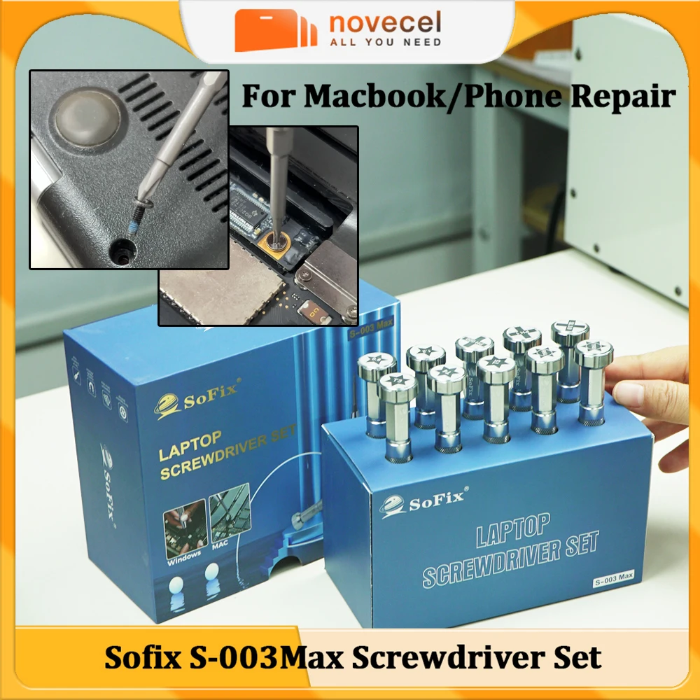 Фото Sofix S-003Max Набор отверток для ноутбука MacBook Phone Microsoft Tablet Разборка Ремонт Винтовые инструменты для установки №1
