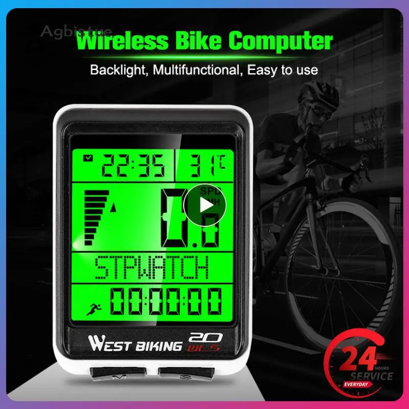 Компьютер беспроводной 5-язычный велосипедный одометр секундомер спидометр 2 1