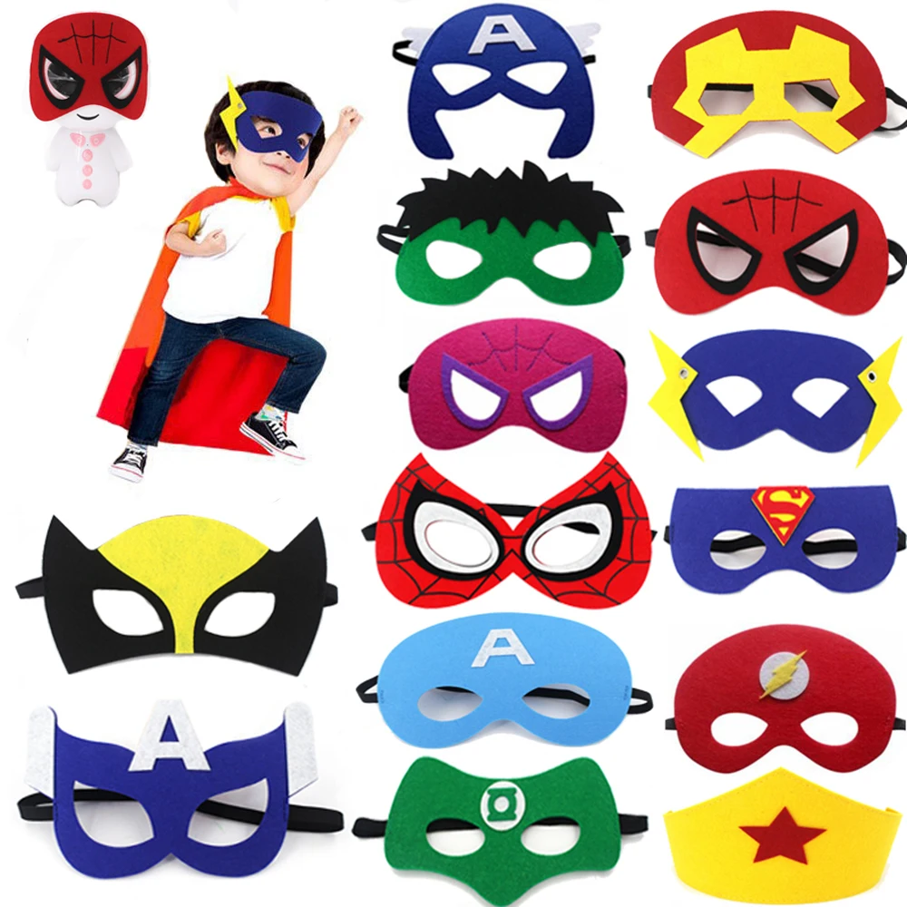 10 шт./лот маски супергероев Диснея на Хэллоуин платье для дня рождения маска